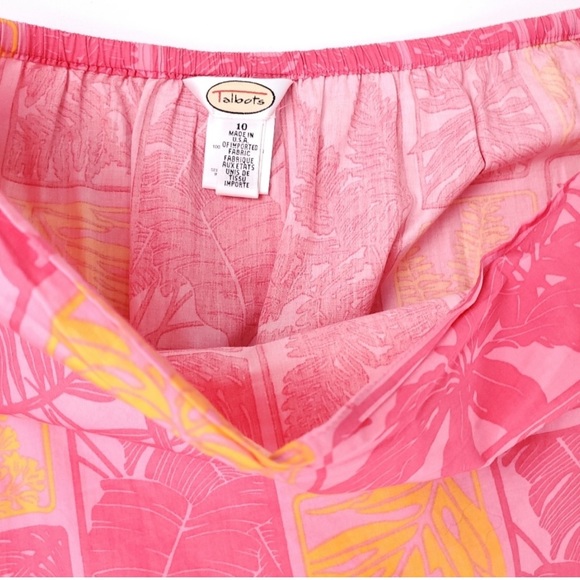 Talbots Pink Orange Floral Wrap Maxi Skirt 10 - Picture 7 of 8